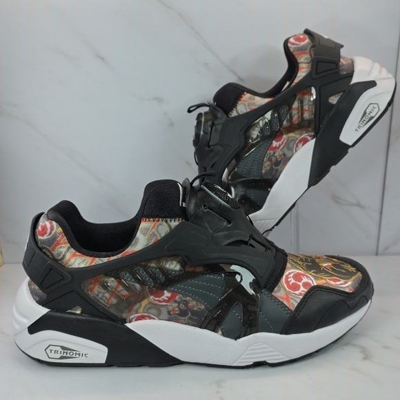 PUMA Disc Blaze ATMOS T.T.T. Black Shadow Gray Men's Sneakers Size 10 NEW - Picture 1 of 16